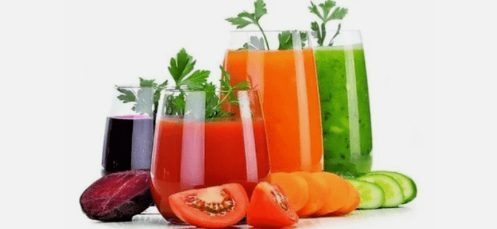 Japanese juices for diet vegetables and fruit
